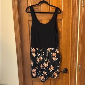 Torrid Black Floral plus size 1X romper summer vacation
